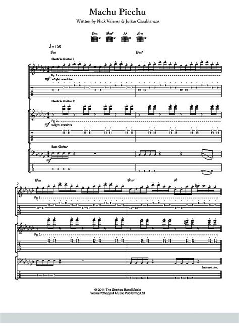 machu picchu chords|Machu Picchu chords & tabs by The Strokes @ 911Tabs.